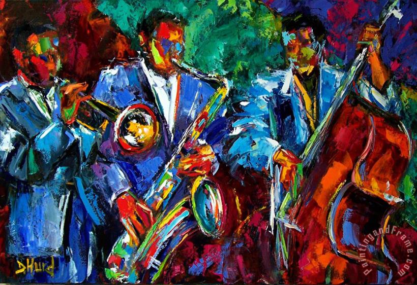 Blue Jazz painting - Debra Hurd Blue Jazz Art Print