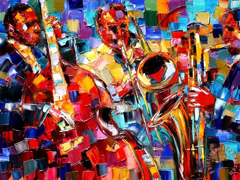 Debra Hurd Bold Jazz Trio Art Painting