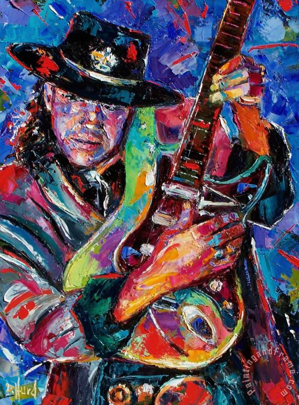 Hat And Guitar painting - Debra Hurd Hat And Guitar Art Print