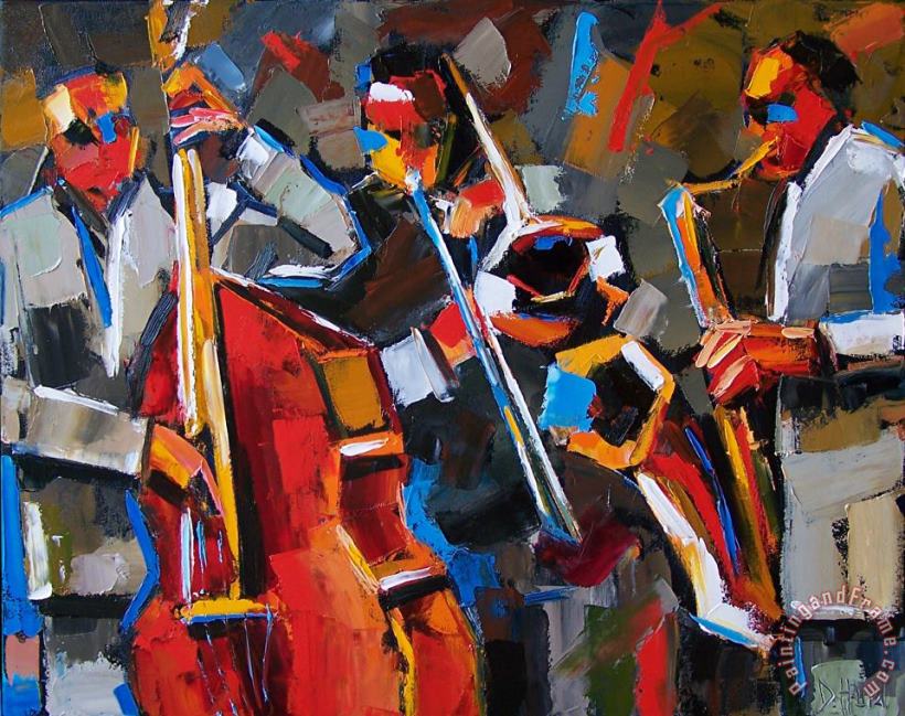Jazz Angles painting - Debra Hurd Jazz Angles Art Print