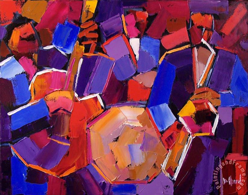 Jazz Angles two painting - Debra Hurd Jazz Angles two Art Print