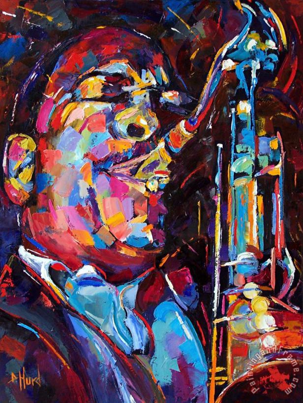 Jazz Trane painting - Debra Hurd Jazz Trane Art Print