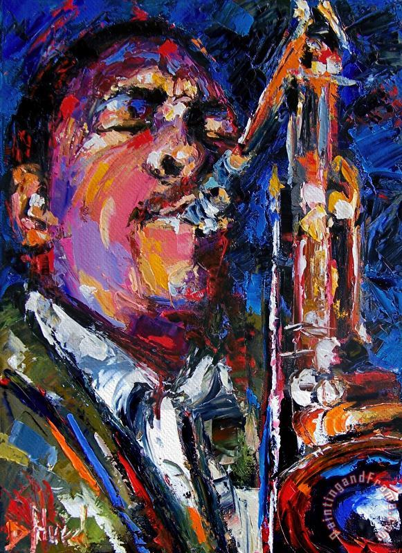 John Coltrane Live painting - Debra Hurd John Coltrane Live Art Print