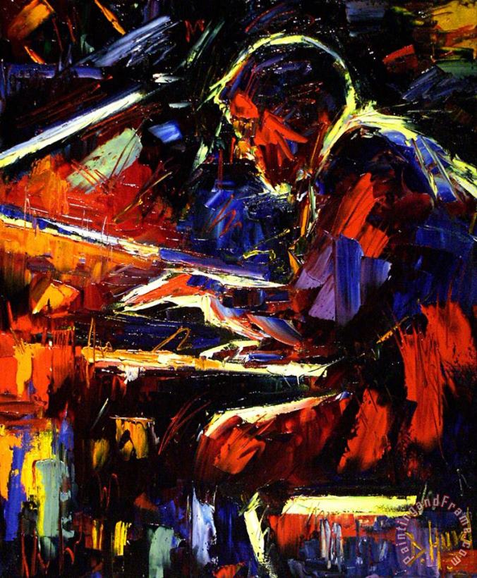 Debra Hurd Piano Man Art Painting