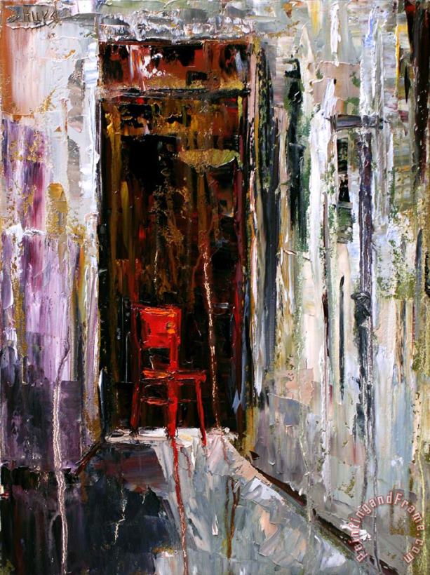 Debra Hurd Red Chair Art Painting