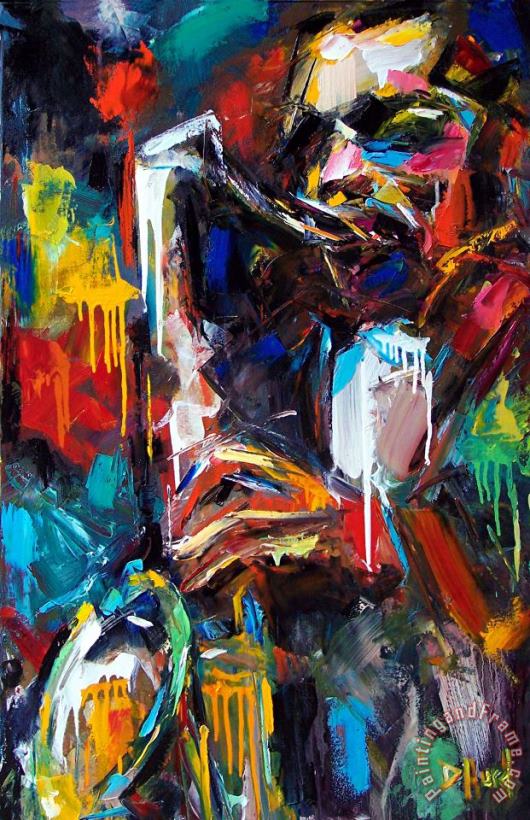 Round Midnight painting - Debra Hurd Round Midnight Art Print