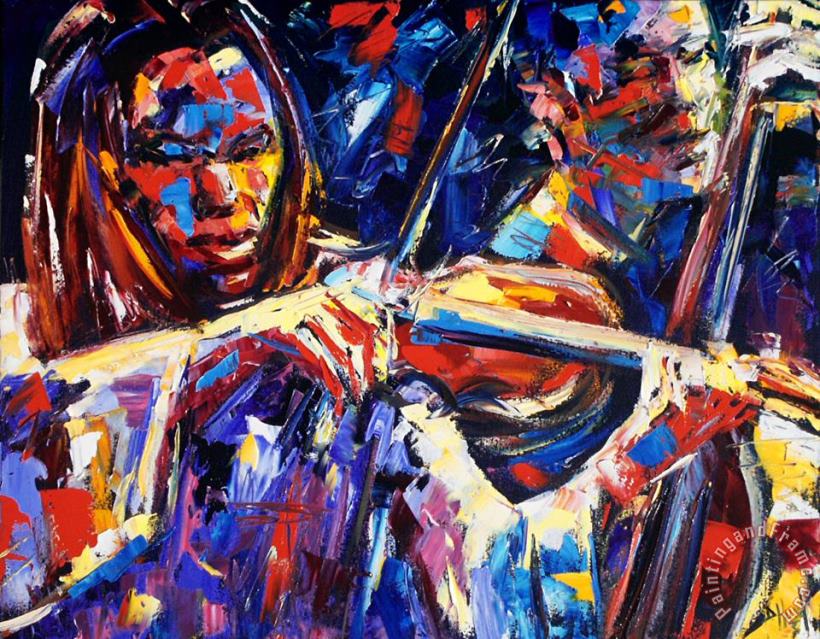 Strings Of Jazz painting - Debra Hurd Strings Of Jazz Art Print