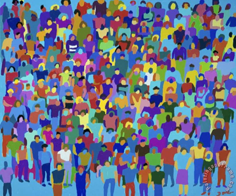 Diana Ong All in a Crowd Art Painting