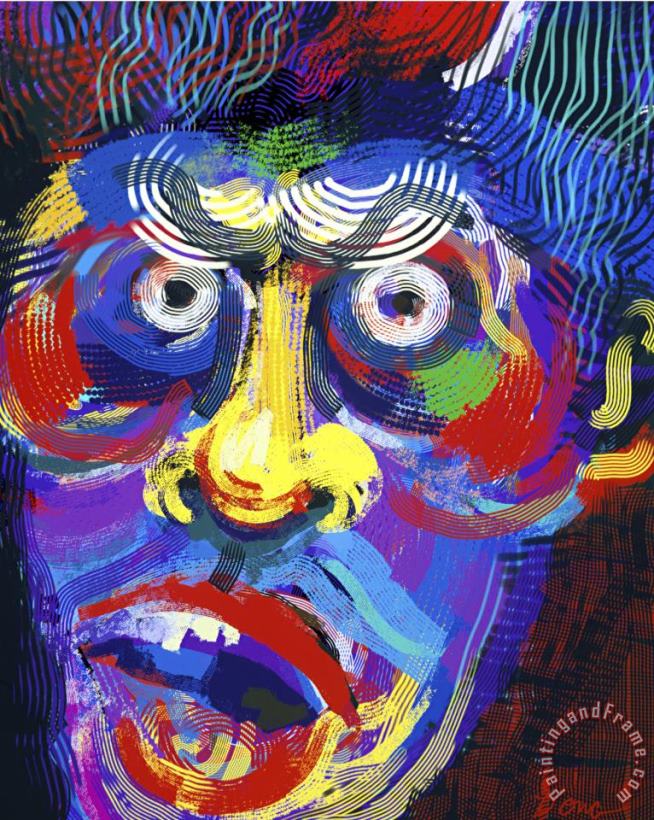 Anger painting - Diana Ong Anger Art Print