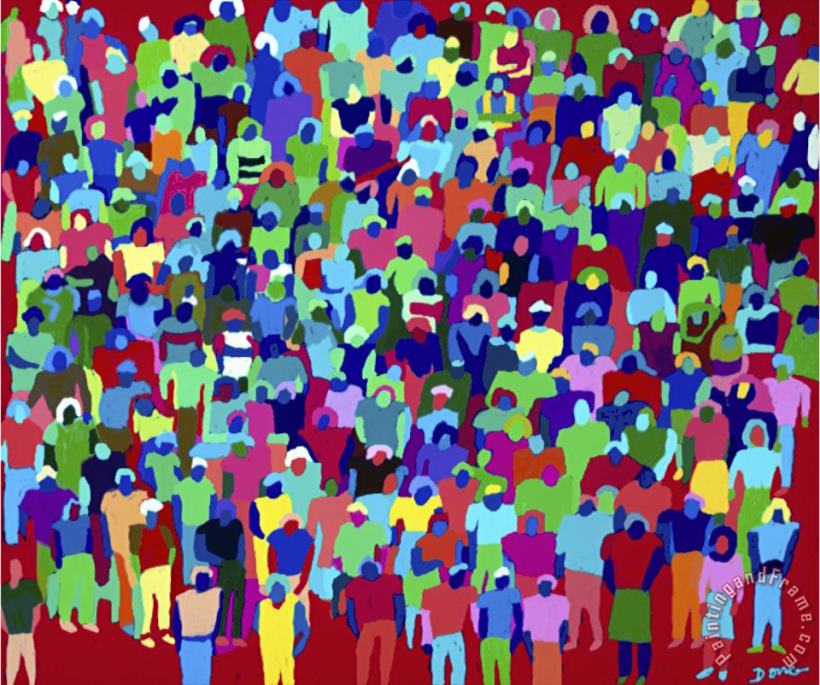 Another Crowd painting - Diana Ong Another Crowd Art Print