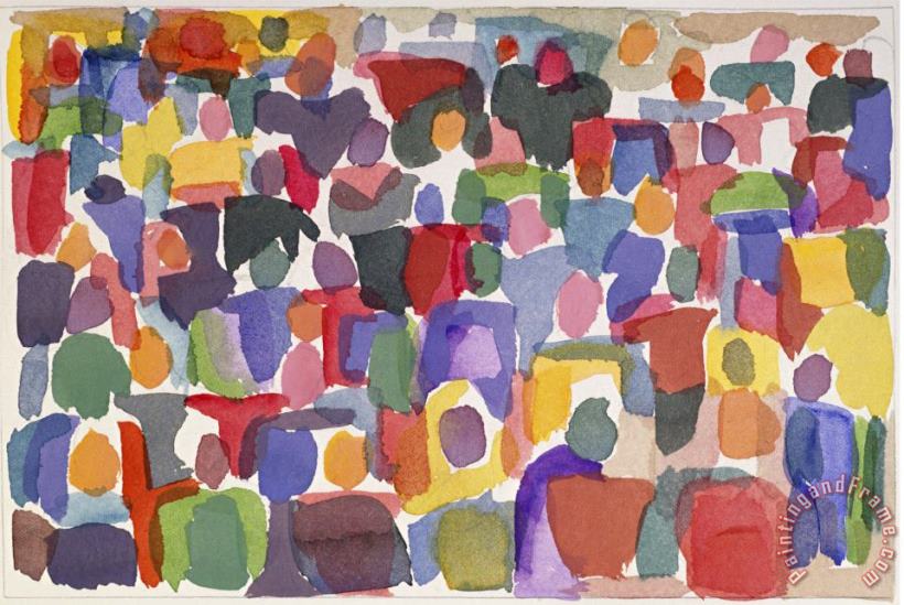 Crowd Iv painting - Diana Ong Crowd Iv Art Print