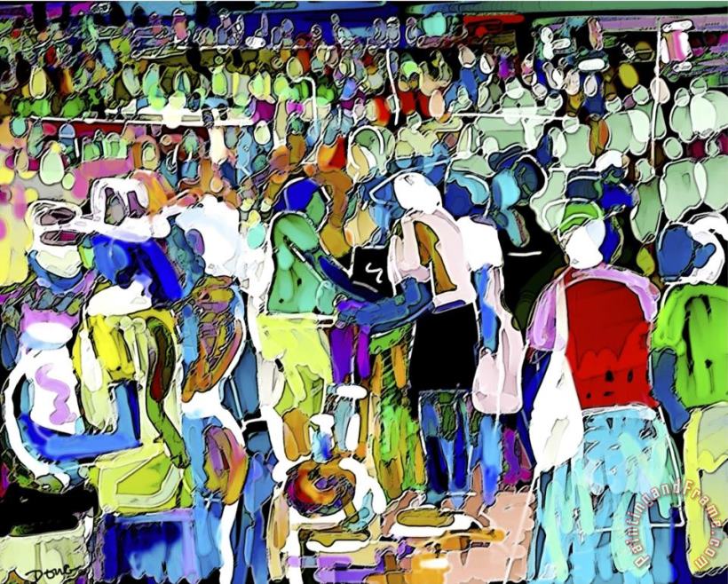 Market painting - Diana Ong Market Art Print