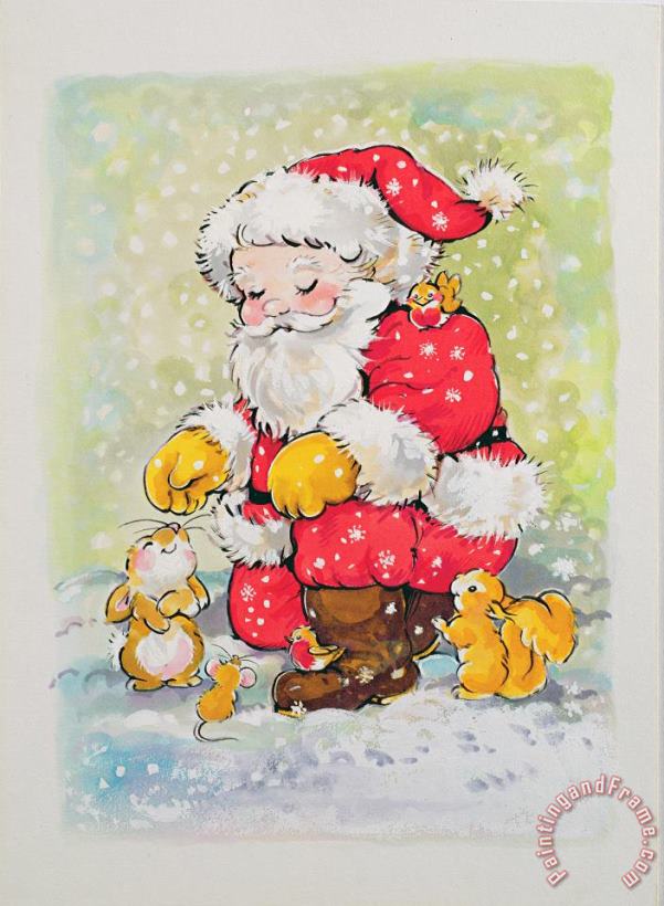 Diane Matthes Father Christmas Art Painting