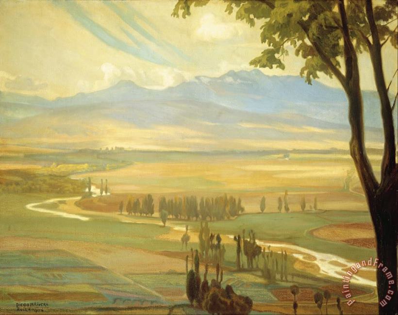 Avila Morning painting - Diego Rivera Avila Morning Art Print Avila Morning painting - Diego Rivera Avila Morning Art Print