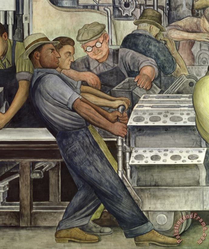 Detroit Industry North Wall painting - Diego Rivera Detroit Industry North Wall Art Print