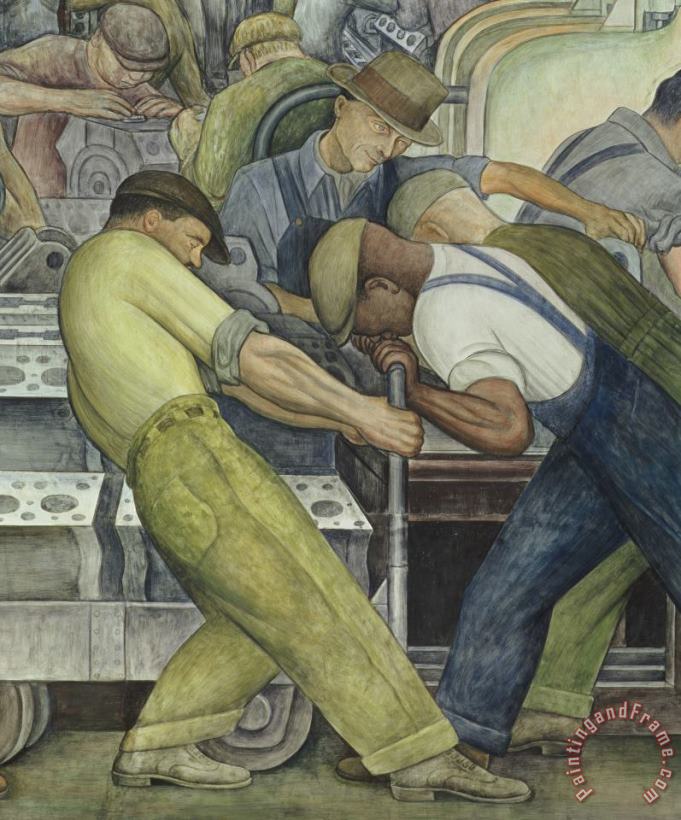 Detroit Industry North Wall painting - Diego Rivera Detroit Industry North Wall Art Print Detroit Industry North Wall painting - Diego Rivera Detroit Industry North Wall Art Print