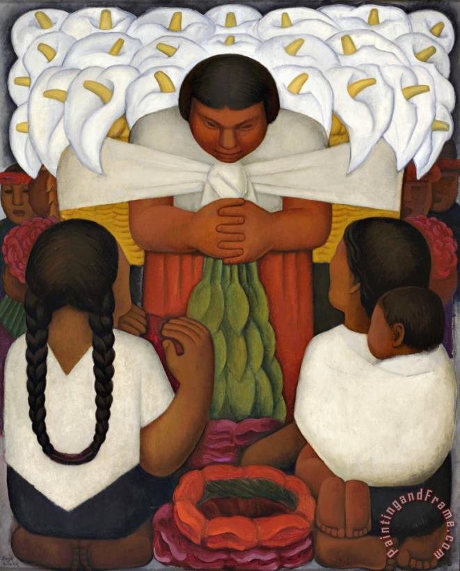 Diego Rivera Flower Day (dia De Flores) Art Print