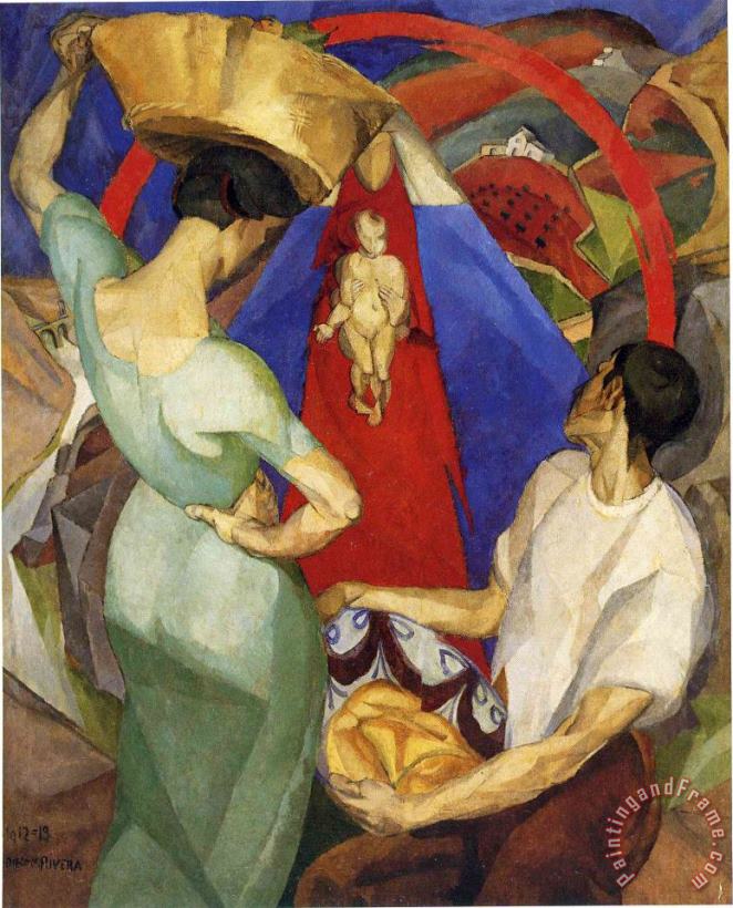 Diego Rivera The Adoration of The Virgin 1913 Art Print