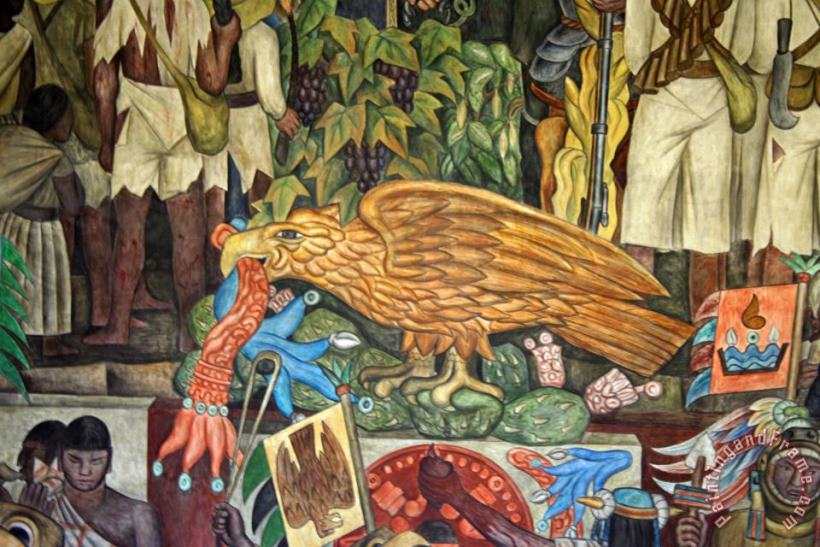 The Eagle in The History of Mexico painting - Diego Rivera The Eagle in The History of Mexico Art Print The Eagle in The History of Mexico painting - Diego Rivera The Eagle in The History of Mexico Art Print