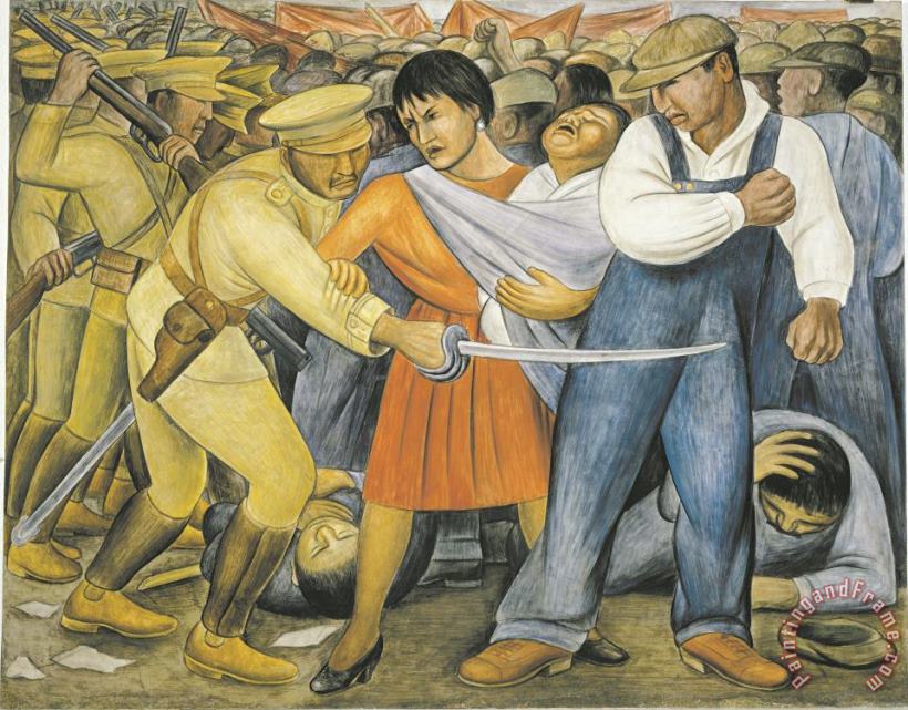 The Uprising painting - Diego Rivera The Uprising Art Print