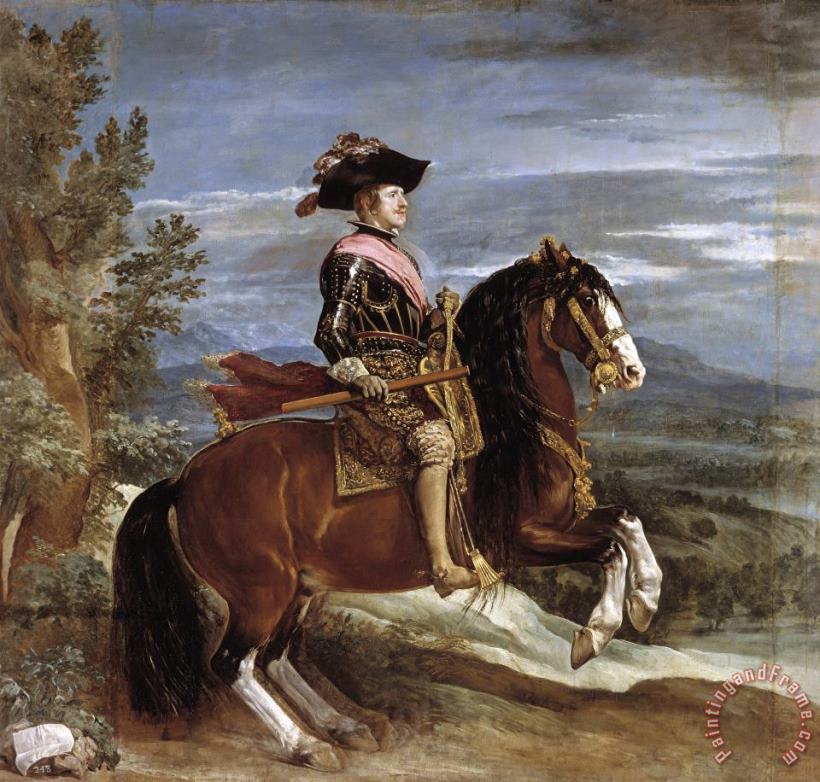 Equestrian Portrait of Philip IV painting - Diego Velazquez Equestrian Portrait of Philip IV Art Print