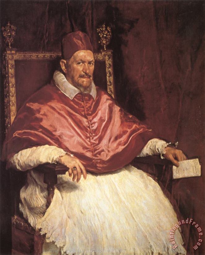 Portrait of Pope Innocent X 1650 painting - Diego Velazquez Portrait of Pope Innocent X 1650 Art Print