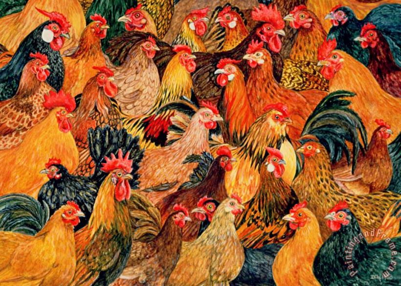 Fine Fowl painting - Ditz Fine Fowl Art Print