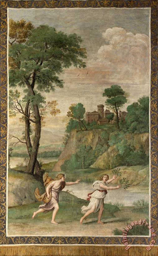 Domenichino And Assistants Apollo Pursuing Daphne Art Painting