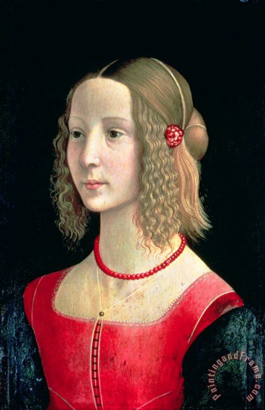 Portrait of a Girl painting - Domenico Ghirlandaio Portrait of a Girl Art Print