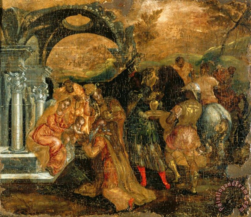 The Adoration of The Magi painting - Domenikos Theotokopoulos, El Greco The Adoration of The Magi Art Print