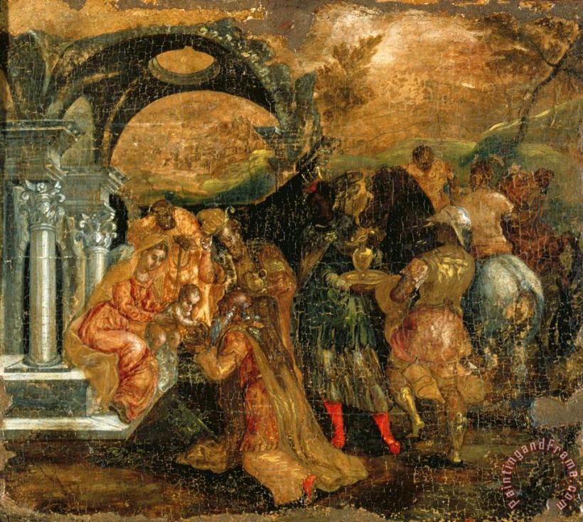 The Adoration of The Magi 2 painting - Domenikos Theotokopoulos, El Greco The Adoration of The Magi 2 Art Print