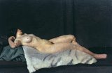 Female Figure Lying on Her Back by Dora Carrington