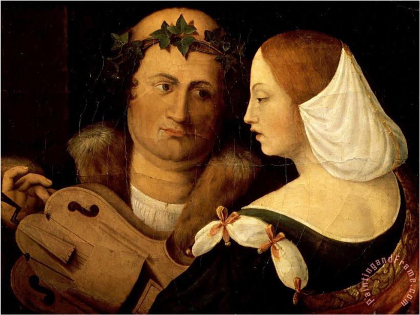 Dosso Dossi Court Poet And Young Woman Early 16th Century Art Print