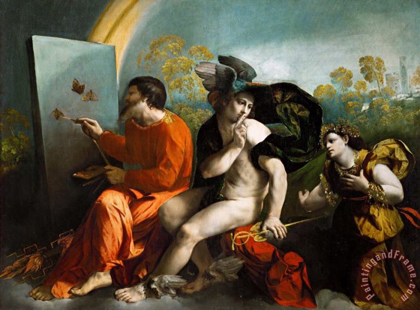 Dosso Dossi Jupiter, Mercury And Virtue Art Print
