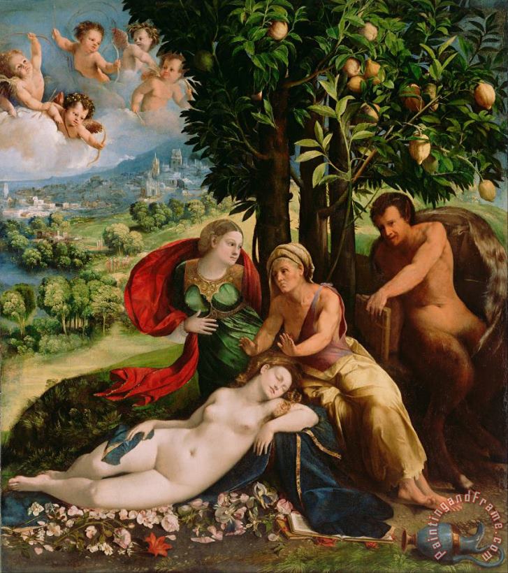 Mythological Scene 1524 painting - Dosso Dossi Mythological Scene 1524 Art Print