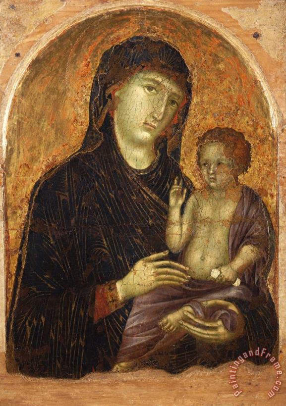 Madonna with Child painting - Duccio Madonna with Child Art Print