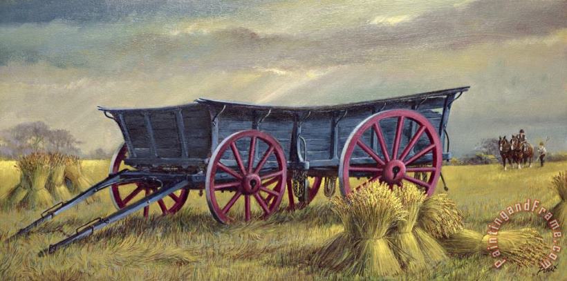 The Blue Wagon painting - Dudley Pout The Blue Wagon Art Print