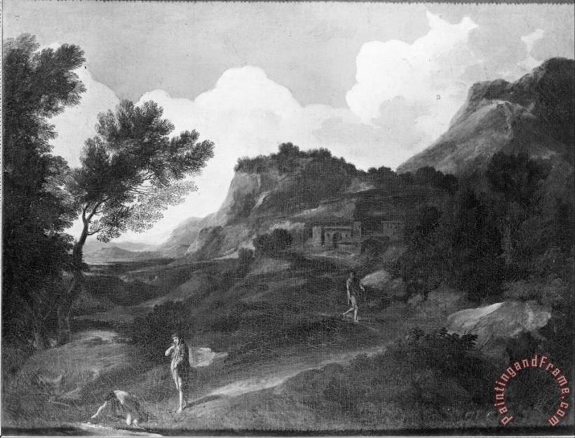 Mountainous Landscape painting - Dughet, Gaspard Mountainous Landscape Art Print