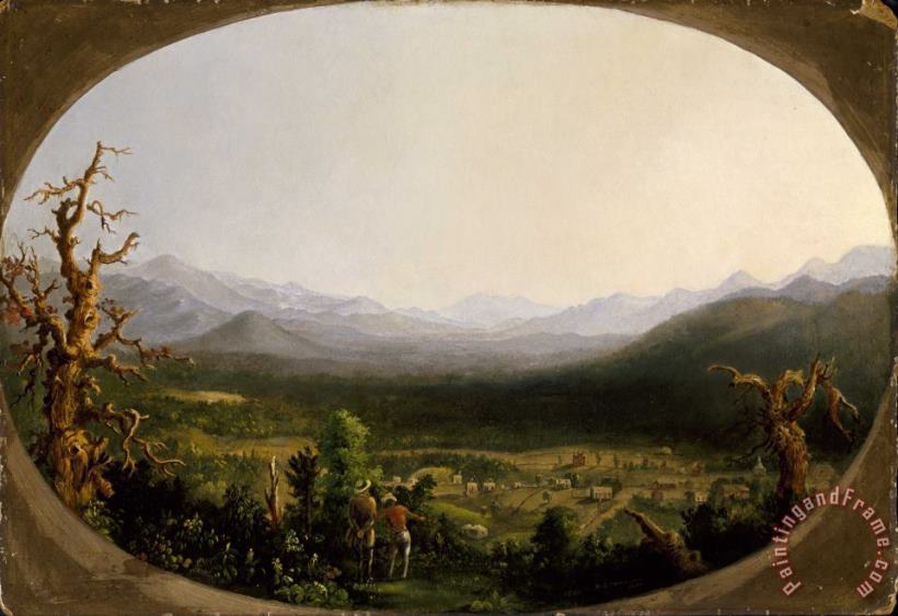 Duncanson, Robert Scott A View of Asheville, North Carolina Art Print