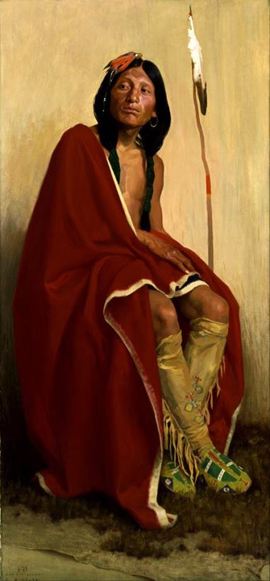 Eanger Irving Couse Elk Foot of The Taos Tribe Art Painting