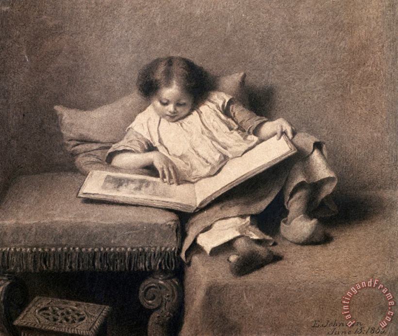 Eastman Johnson The Picture Book Art Painting