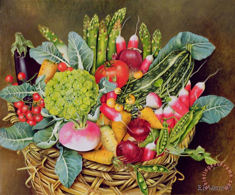 Summer Vegetables painting - EB Watts Summer Vegetables Art Print