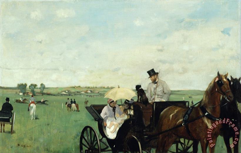 At The Races in The Countryside painting - Edgar Degas At The Races in The Countryside Art Print