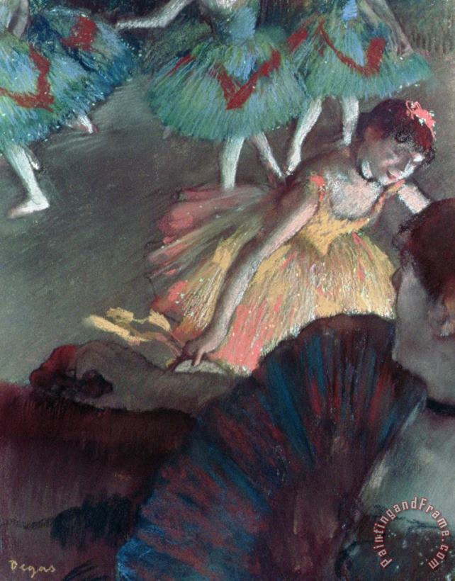 Edgar Degas Ballerina and Lady with a Fan Art Painting