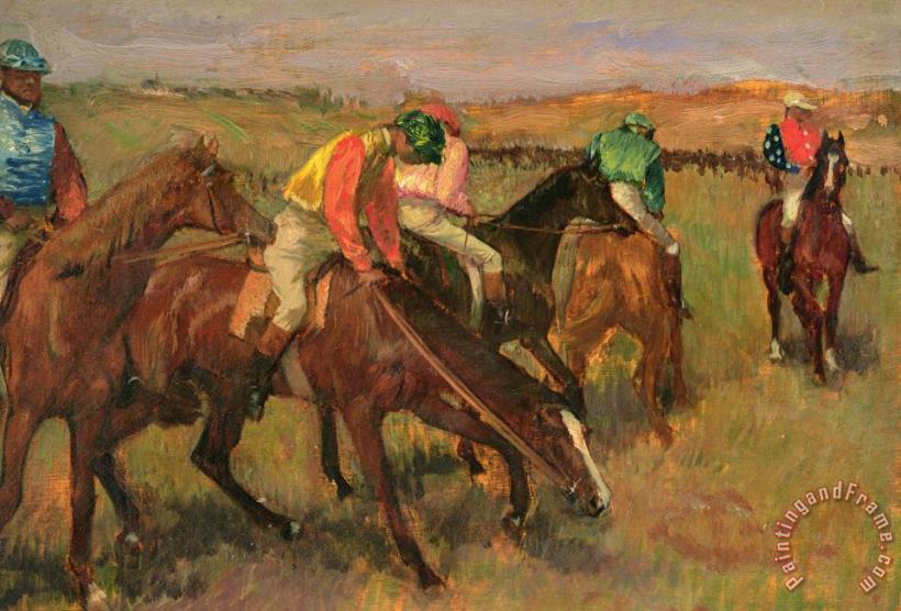 Before the Races painting - Edgar Degas Before the Races Art Print
