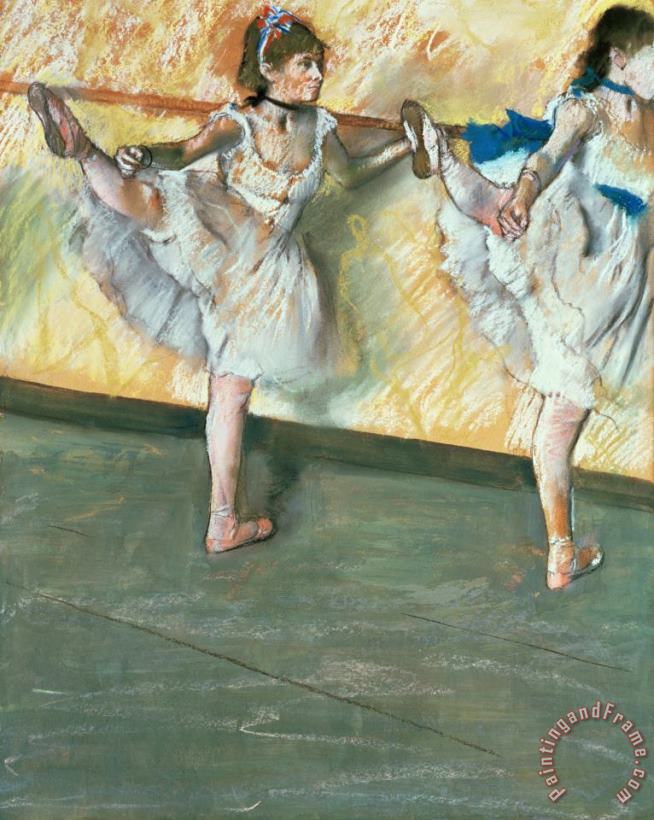 Dancers at the bar painting - Edgar Degas Dancers at the bar Art Print