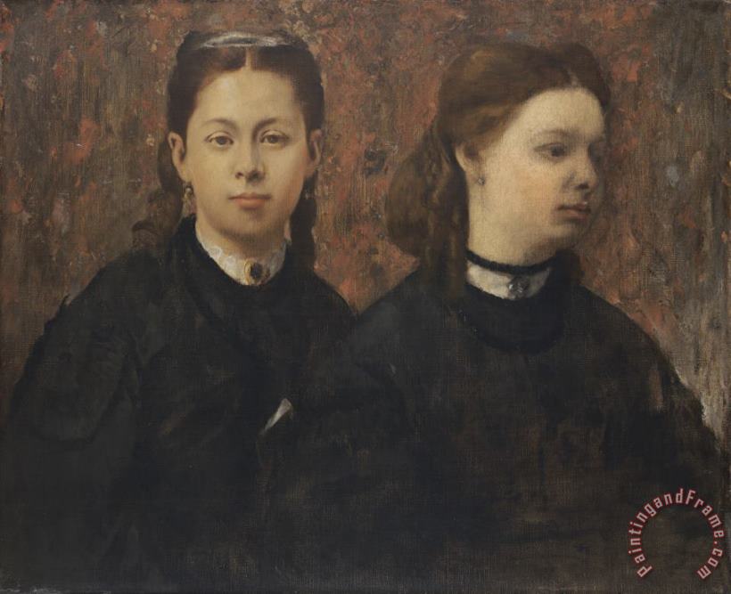 Double Portrait The Cousins of The Painter painting - Edgar Degas Double Portrait The Cousins of The Painter Art Print