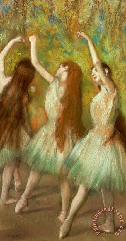 Edgar Degas Green Dancers Art Print