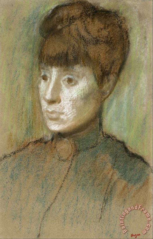 Edgar Degas Head of a Woman Art Painting