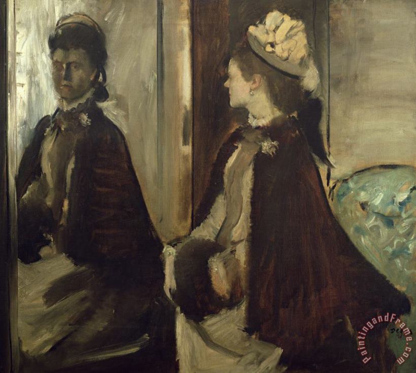 Edgar Degas Madame Jeantaud in the mirror Art Print